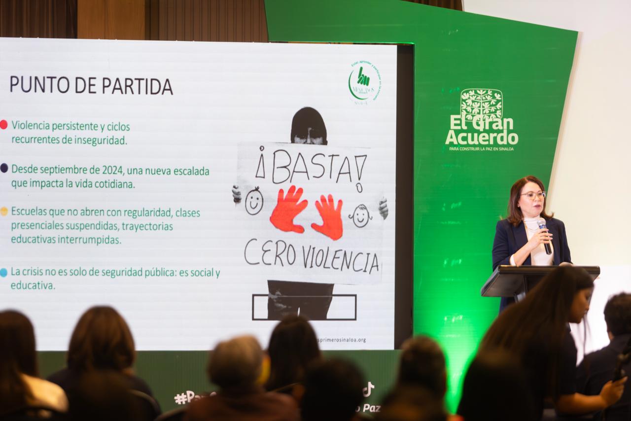 Mexicanos Primero Sinaloa propone construir paz desde la escuela